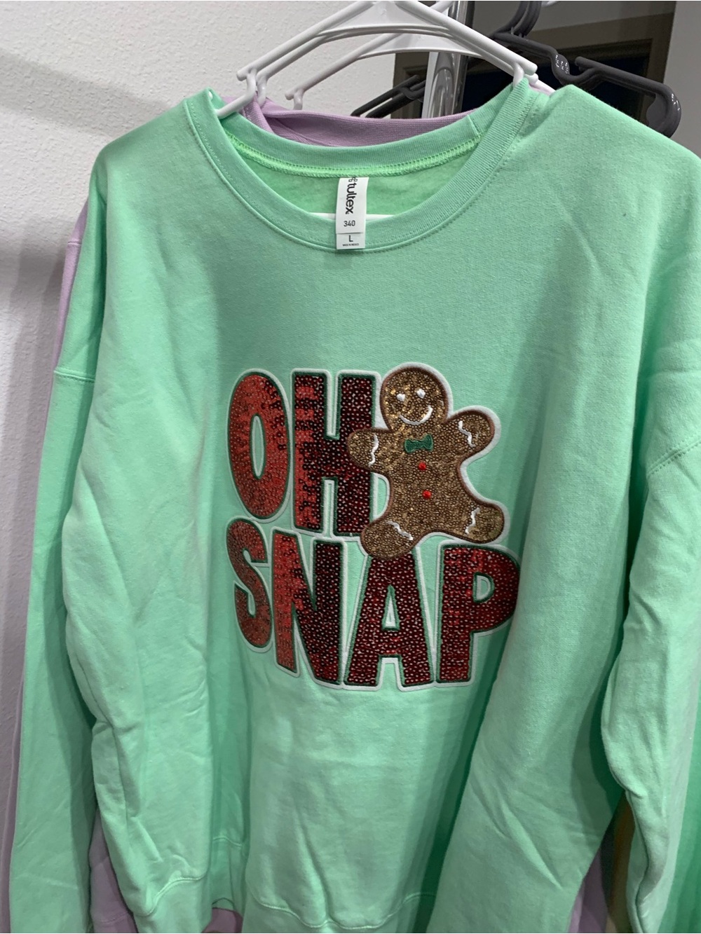 'Oh Snap' Gingerbread Sparkle Sweatshirt